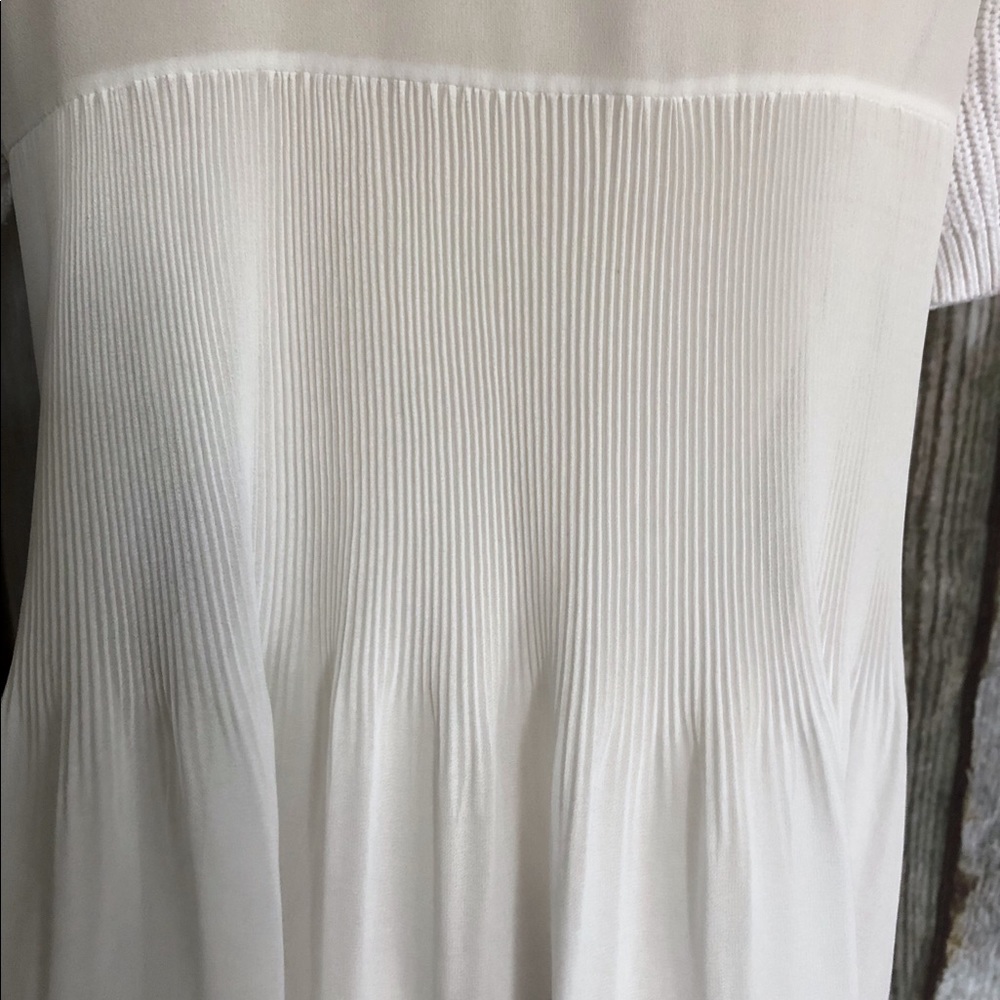 French Connection Chiffon Back Ribbed Sweater Top - image 3